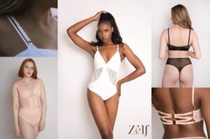 Collage showing ZELF INTIMATES line of garments
